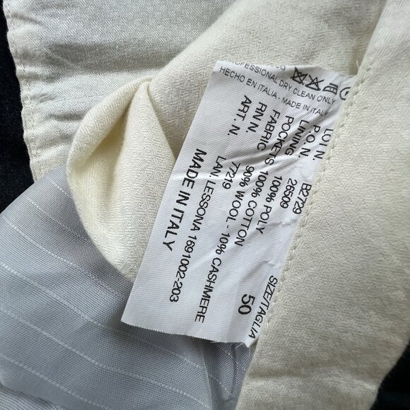 PRINCIPE Made in Italy Wool Cashmere Pleated Dress Pants Cuffed Hem ITALY 50 - Picture 8 of 13